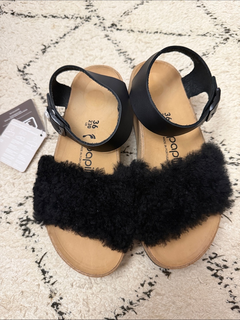 BIRKENSTOCK Papillio GLENDA TEDDY Shearling Leather Sandals